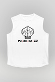 N.E.R.D Beyaz Unisex Kolsuz Tişört