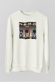 N.E.R.D Beyaz Unisex Sweatshirt