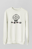 N.E.R.D Beyaz Unisex Sweatshirt