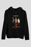 N.E.R.D Siyah Unisex Kapüşonlu Sweatshirt