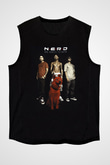 N.E.R.D Siyah Unisex Kolsuz Tişört