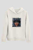 N.W.A Baskılı Unisex Beyaz Kapüşonlu Sweatshirt