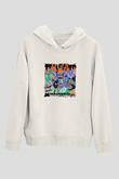 N.W.A Baskılı Unisex Beyaz Kapüşonlu Sweatshirt