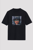 N.W.A Baskılı Unisex Oversize Siyah Tişört