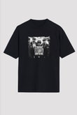 N.W.A Baskılı Unisex Oversize Siyah Tişört