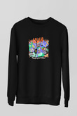 N.W.A Baskılı Unisex Siyah Sweatshirt