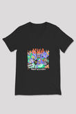N.W.A Baskılı Unisex Siyah V Yaka Tişört