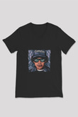 N.W.A Baskılı Unisex Siyah V Yaka Tişört