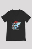 N.W.A Baskılı Unisex Siyah V Yaka Tişört