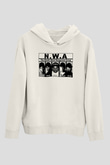 N.W.A Beyaz Unisex Kapşonlu Sweatshirt