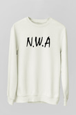 N.W.A Beyaz Unisex Sweatshirt