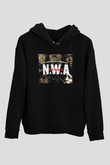 N.W.A Siyah Unisex Kapüşonlu Sweatshirt