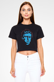 Napoleon Dynamite Siyah  Crop Top Tişört
