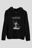 Nargaroth Baskılı Unisex Siyah Kapüşonlu Sweatshirt