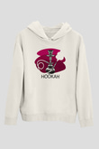 Nargile Beyaz Unisex Hoodie