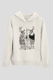 Nargile Beyaz Unisex Kapşonlu Sweatshirt
