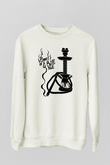 Nargile Beyaz Unisex Sweatshirt