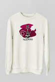 Nargile Beyaz Unisex Sweatshirt