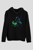 Nargile Siyah Unisex Kapşonlu Sweatshirt