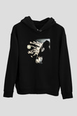 Nargile Siyah Unisex Kapşonlu Sweatshirt