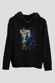 Nargile Siyah Unisex Kapşonlu Sweatshirt