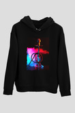 Nargile Siyah Unisex Kapüşonlu Sweatshirt