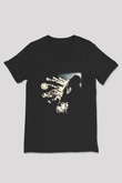Nargile Siyah Unisex V Yaka Tişört T-Shirt