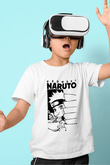 Naruto Baskılı Beyaz Unisex Beyaz Çocuk Tişört - Tshirt