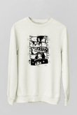 Naruto Baskılı Beyaz Unisex Sweatshirt