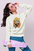 Naruto Baskılı Unisex Beyaz Sweatshirt