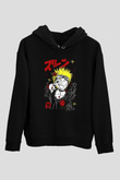 Naruto Baskılı Unisex Siyah Hoodie