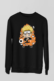 Naruto Baskılı Unisex Siyah Tshirt