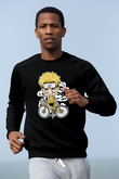 Naruto Bicycle Baskılı Siyah Unisex Tshirt