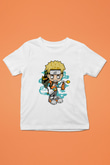 Naruto Bomber Baskılı Unisex Beyaz Çocuk Tshirt