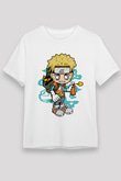 Naruto Bomber Baskılı Unisex Beyaz Tshirt