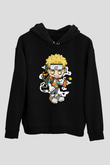 Naruto Bomber Baskılı Unisex Siyah Tshirt