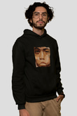 Nas Baskılı Unisex Siyah Hoodie