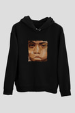 Nas Baskılı Unisex Siyah Hoodie