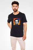 Nas Baskılı Unisex Siyah Tişört