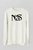 Nas Beyaz Unisex Sweatshirt