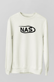 Nas Beyaz Unisex Sweatshirt