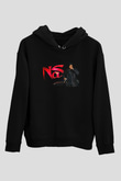 Nas Siyah Unisex Kapüşonlu Sweatshirt