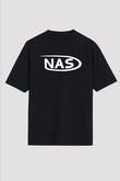 Nas Siyah Unisex Oversize Tişört T-Shirt