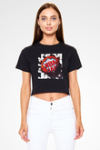NBA Jam Siyah Crop Top Tişört