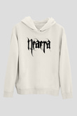 Neaera Baskılı Beyaz Unisex Kapüşonlu Sweatshirt