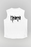 Neaera Baskılı Beyaz Unisex Kolsuz Tişört - Tshirt