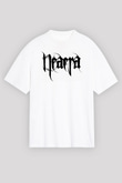 Neaera Baskılı Beyaz Unisex Oversize Tişört - Tshirt