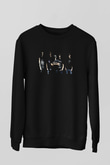 Neaera Baskılı Unisex Siyah Sweatshirt