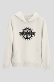 Necrophagist Baskılı Beyaz Unisex Kapüşonlu Sweatshirt