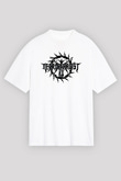 Necrophagist Baskılı Beyaz Unisex Oversize Tişört - Tshirt